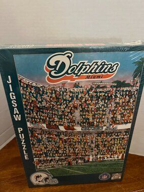 Miami Dolphins NFL Puzzle 513 Piece Fandemonium John Holladay 1994 Sealed